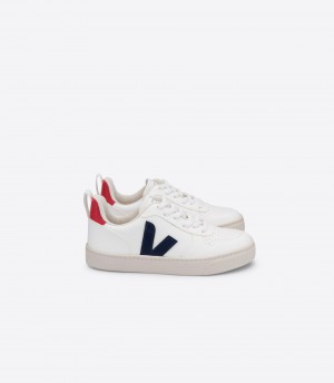 VEJA V-10 LACES CWL WHITE COBALT PEKIN | VJ24858