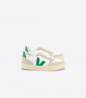 VEJA V-10 LEATHER WHITE EMERAUDE ALMOND | VJ24874