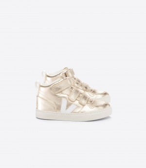 VEJA V-10 MID LEATHER PLATINE WHITE | VJ24867