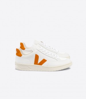 VEJA V-12 LEATHER WHITE PUMPKIN | VJ24587