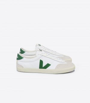 VEJA VOLLEY CANVAS WHITE EMERAUDE | VJ24171