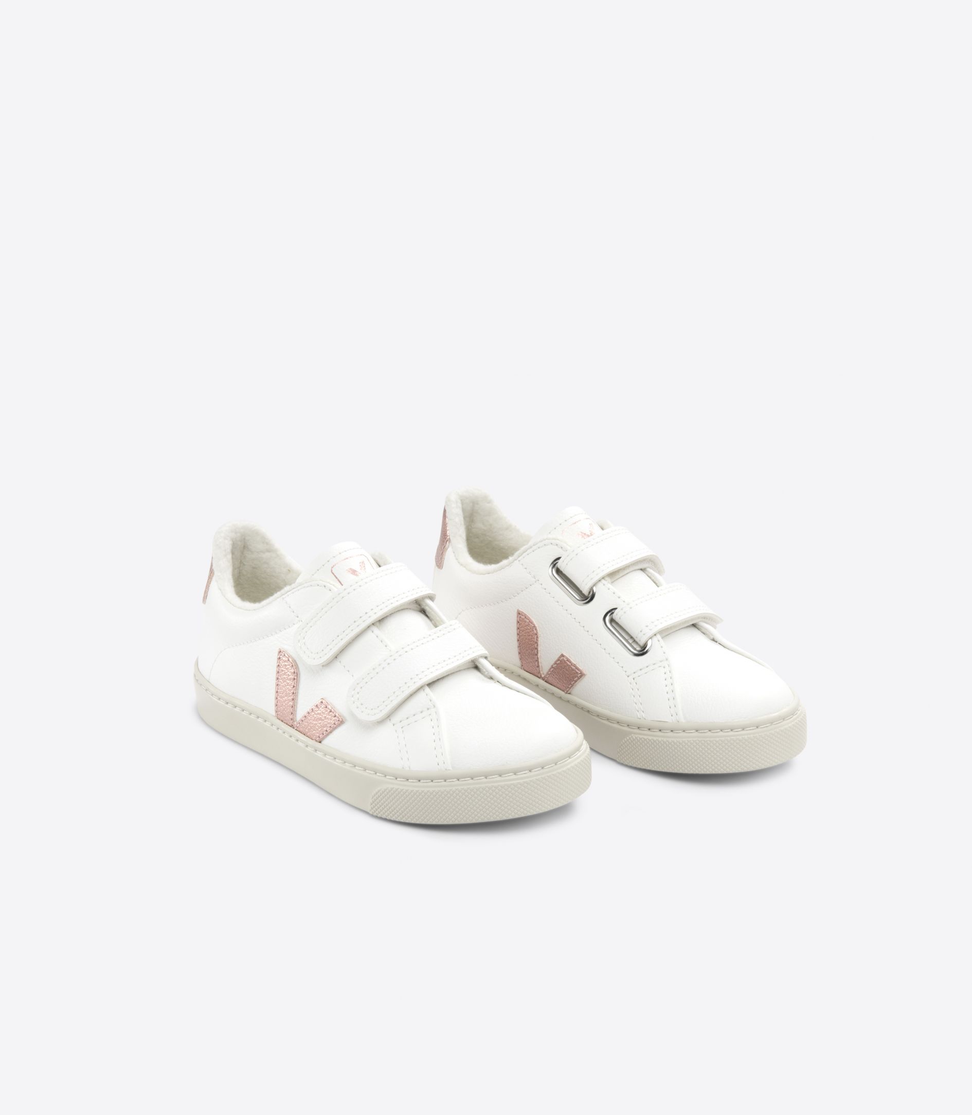 VEJA ESPLAR FURED LEATHER WHITE NACRE | VJ24802