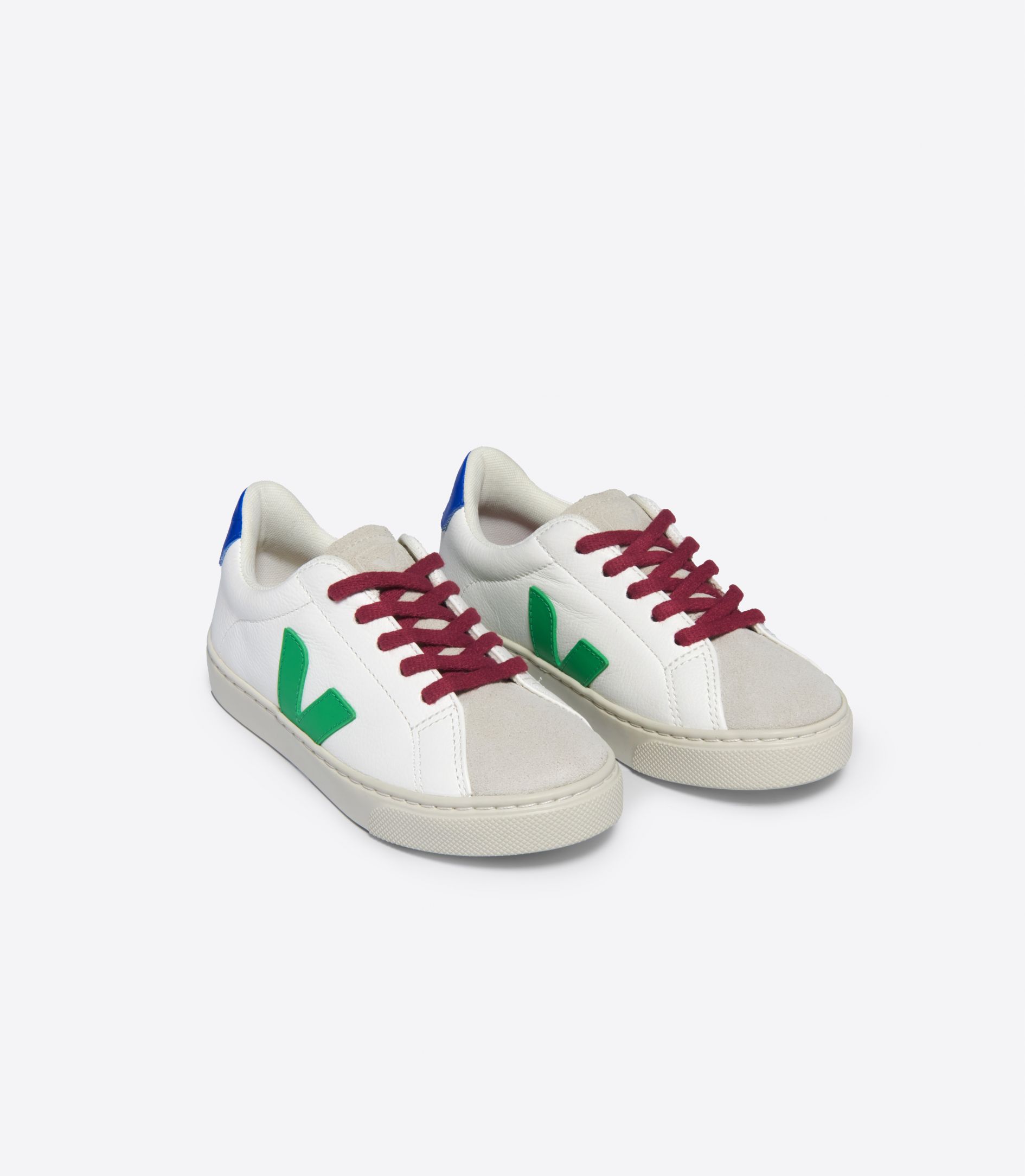 VEJA ESPLAR LACES LEATHER WHITE LEAF PAROS | VJ24848