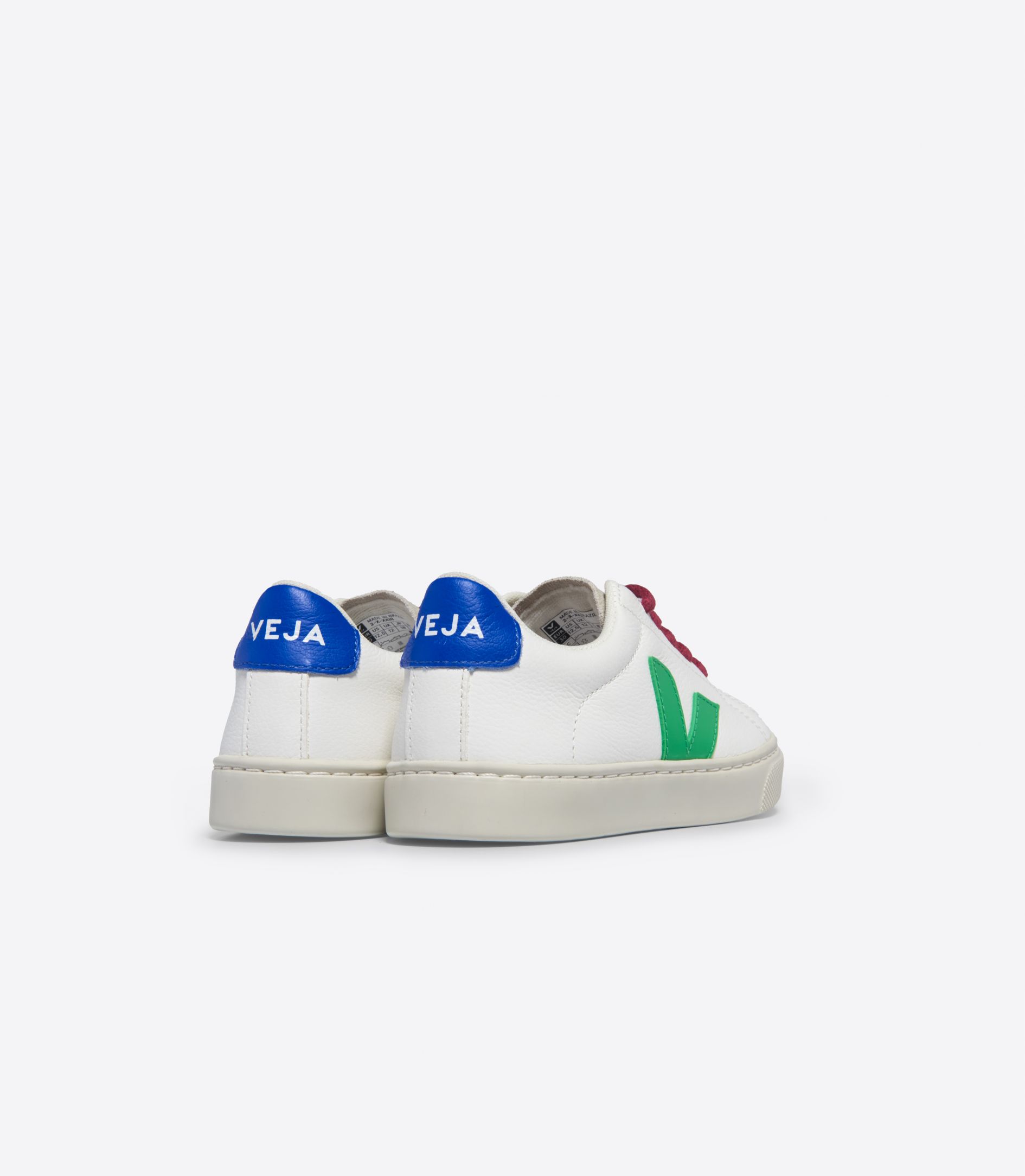 VEJA ESPLAR LACES LEATHER WHITE LEAF PAROS | VJ24848