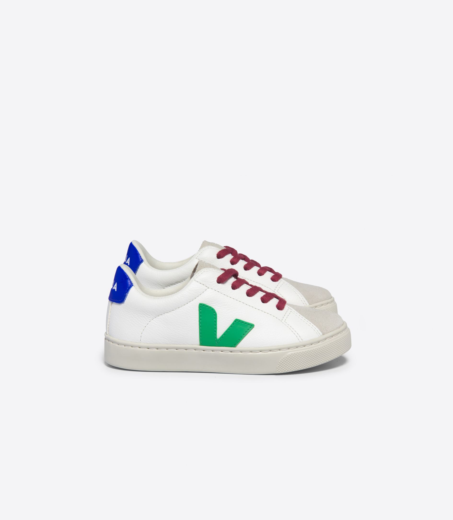 VEJA ESPLAR LACES LEATHER WHITE LEAF PAROS | VJ24848