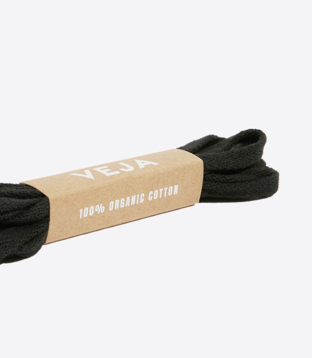 VEJA LACES ORGANIC COTTON BLACK | VJ24930