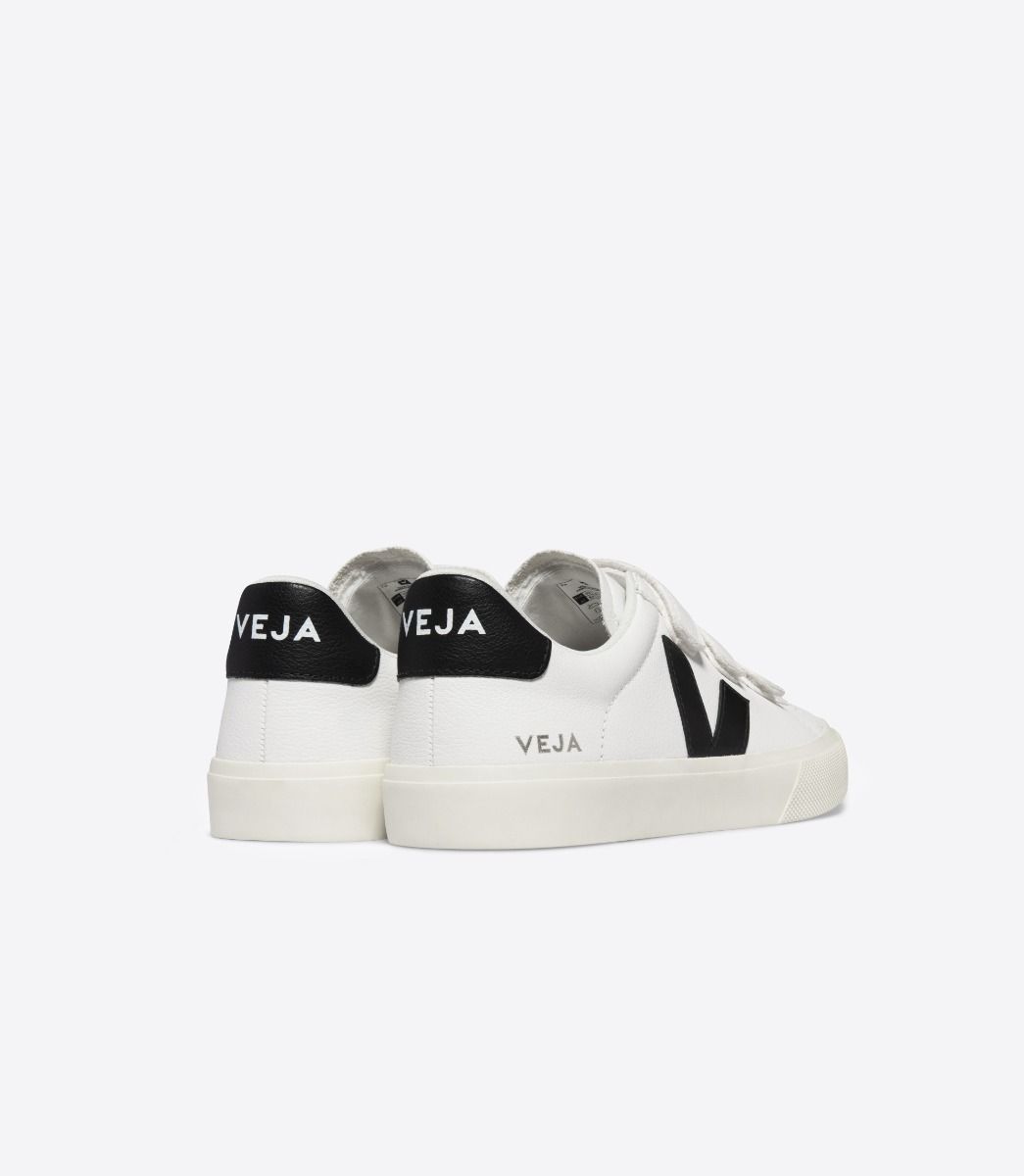 VEJA RECIFE LEATHER WHITE BLACK | VJ24609