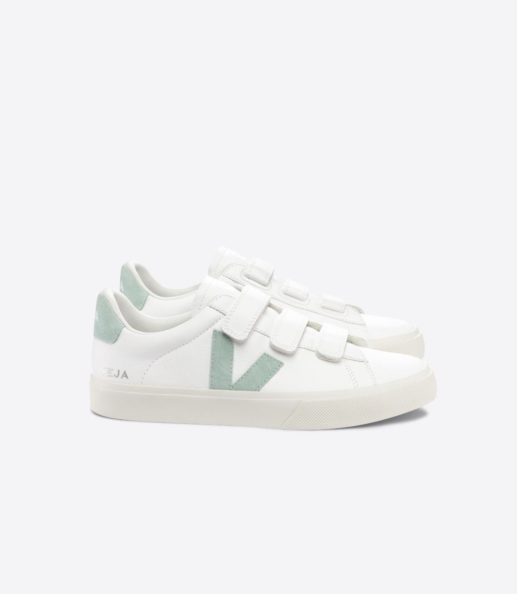 VEJA RECIFE LEATHER WHITE MATCHA | VJ24605