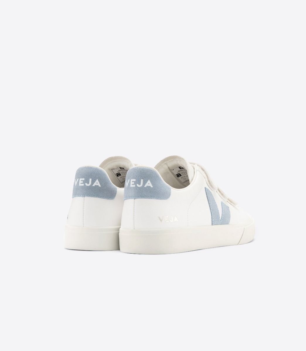 VEJA RECIFE LEATHER WHITE STEEL | VJ24607