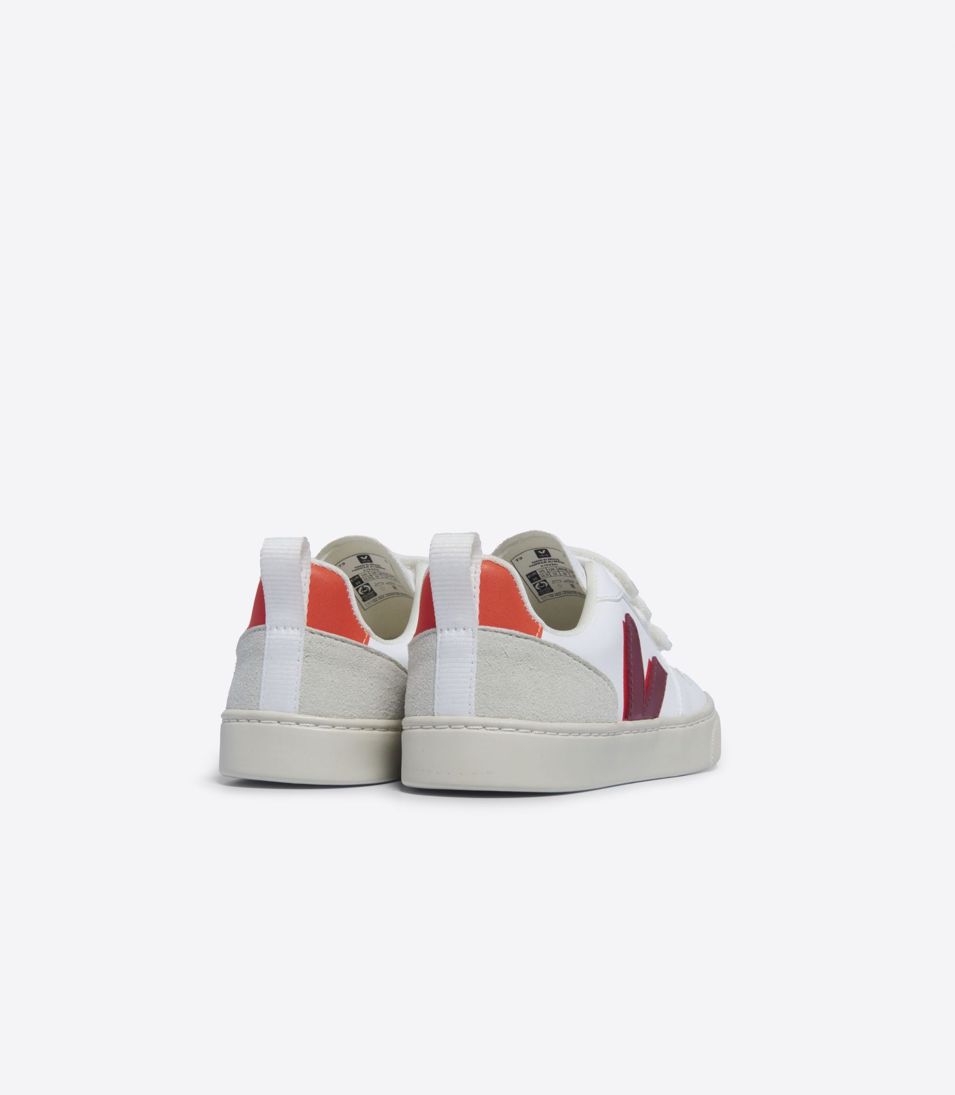 VEJA V-10 CWL WHITE MARSALA ORANGE FLUO | VJ24845