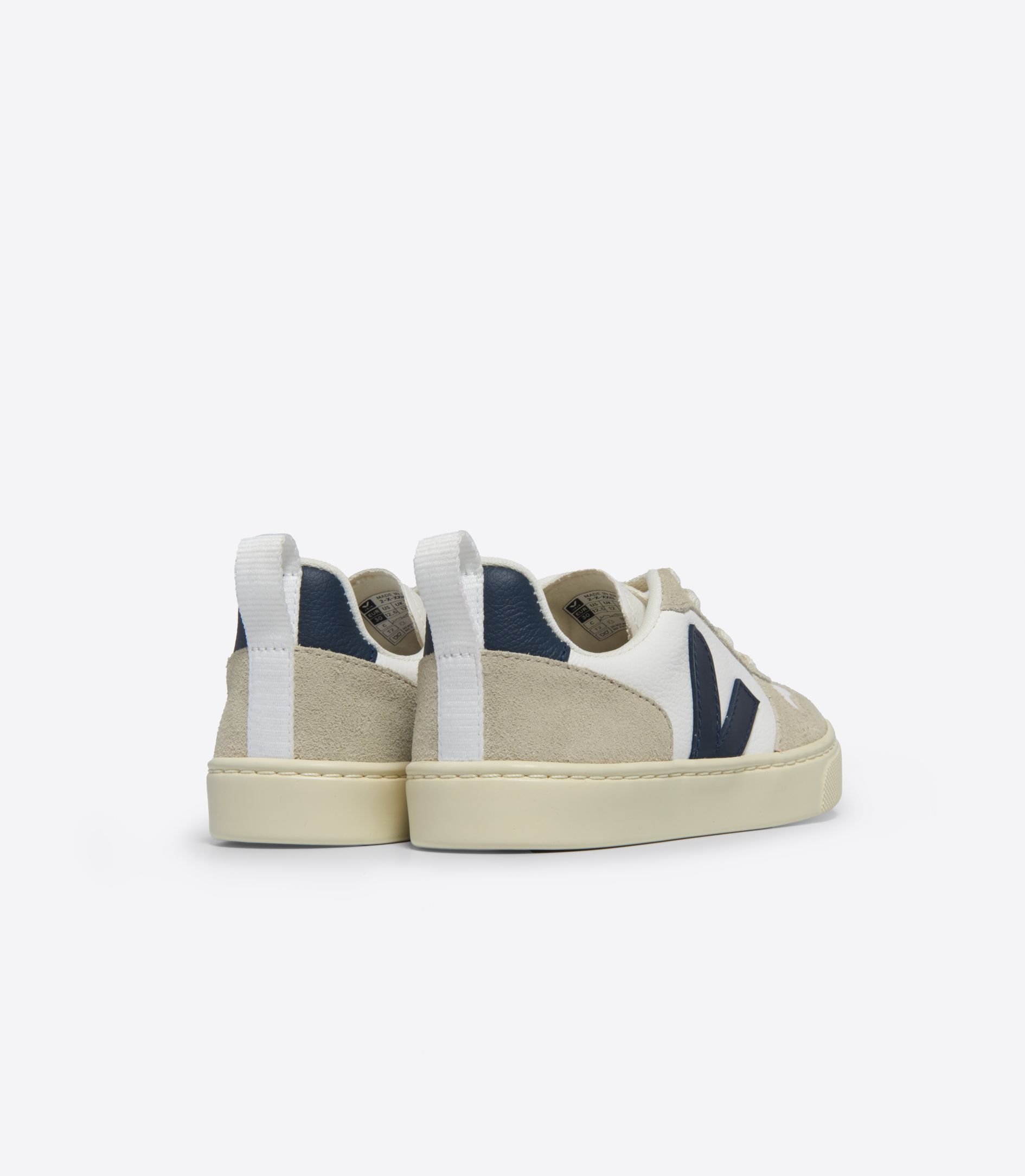 VEJA V-10 LACES LEATHER WHITE NAUTICO ALMOND | VJ24859