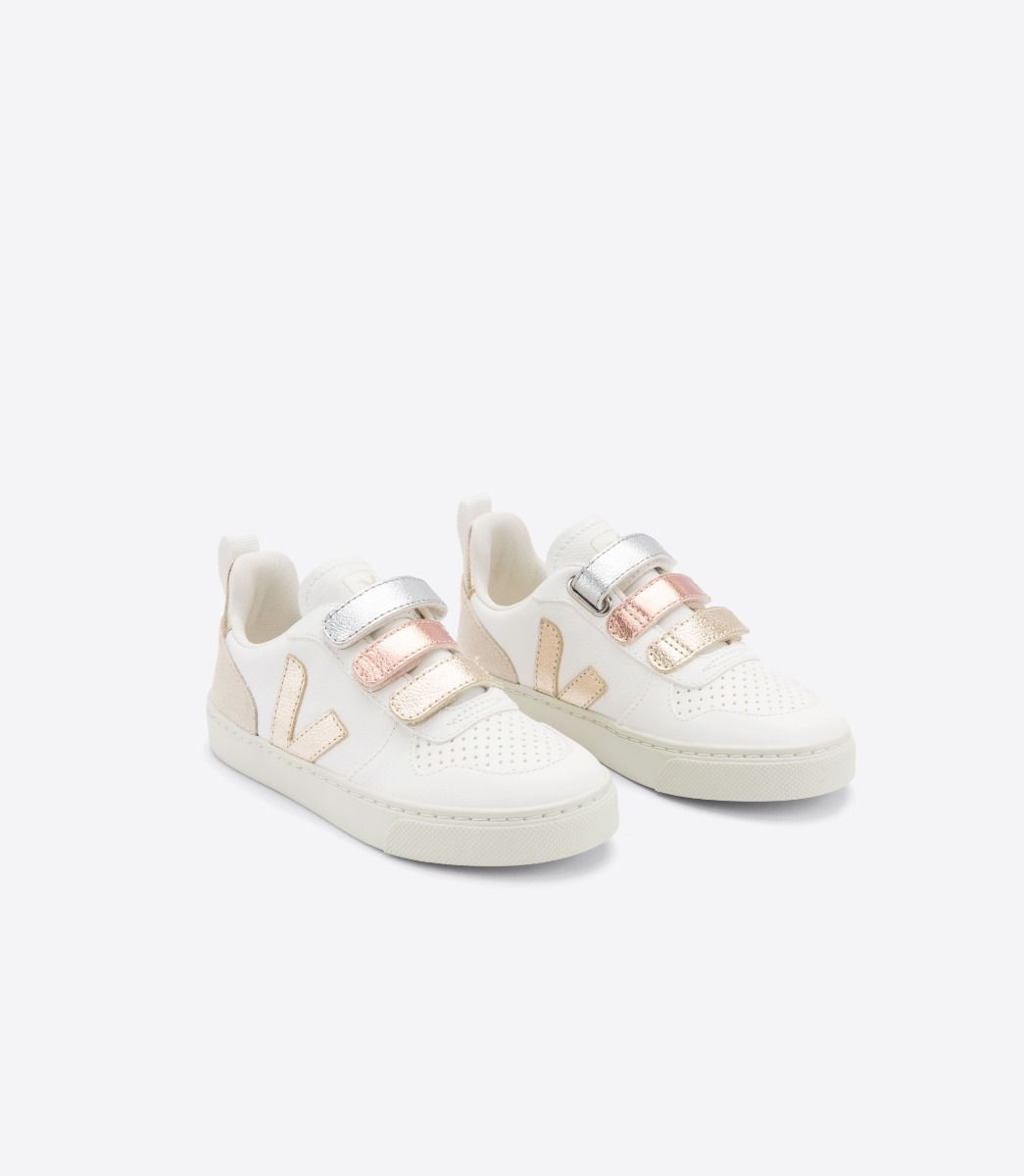 VEJA V-10 LEATHER MULTICO WHITE SHINY | VJ24890