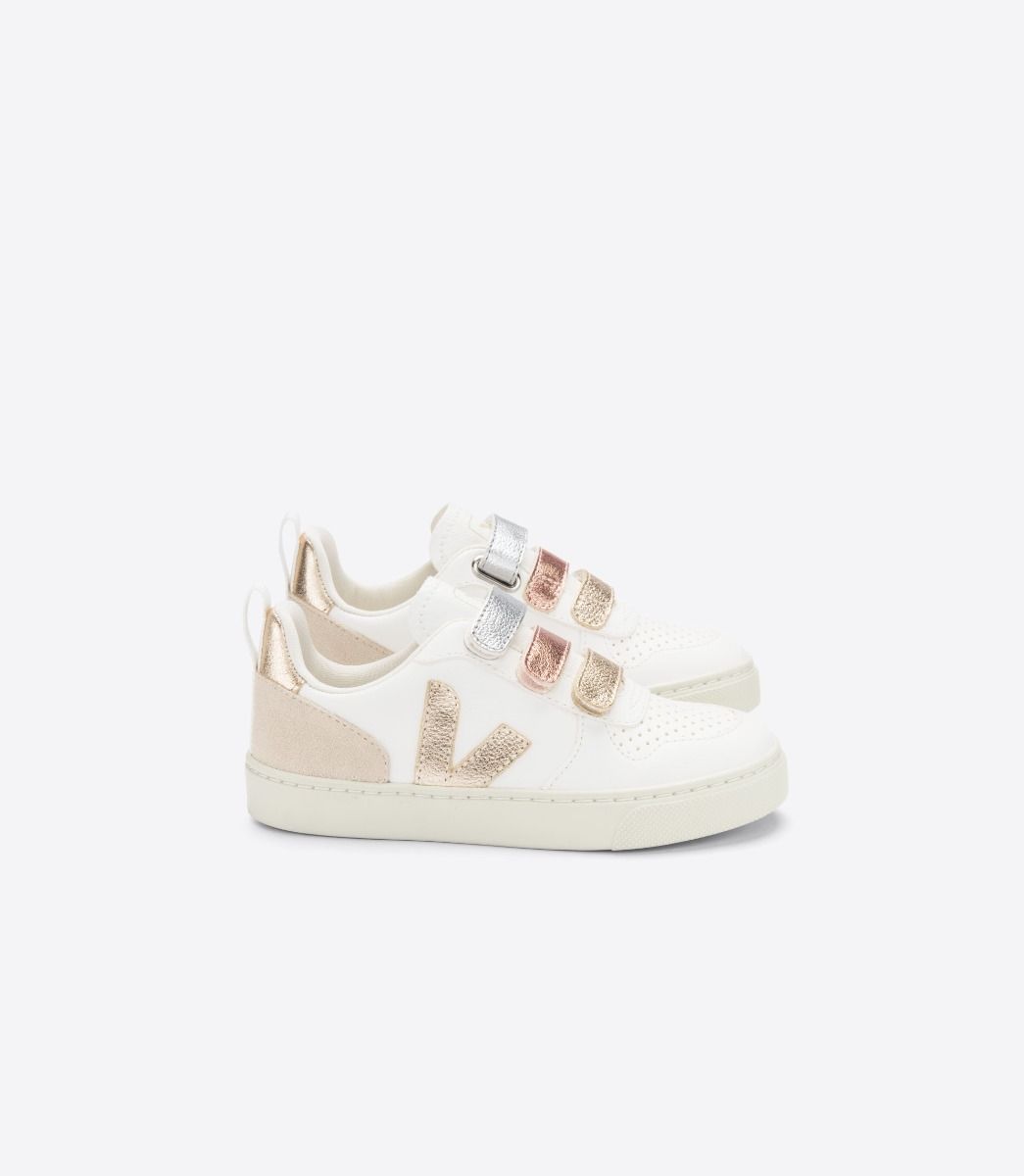 VEJA V-10 LEATHER MULTICO WHITE SHINY | VJ24890