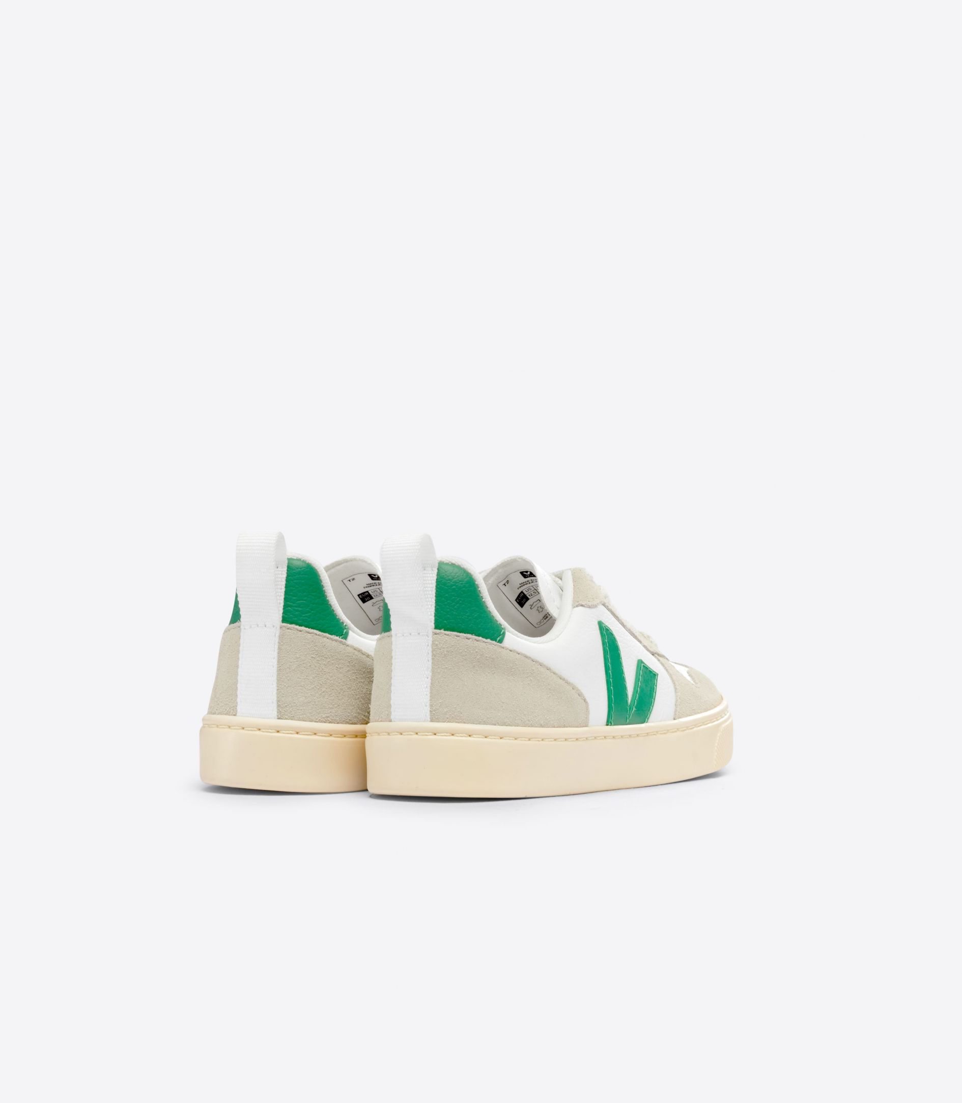 VEJA V-10 LEATHER WHITE EMERAUDE ALMOND | VJ24874