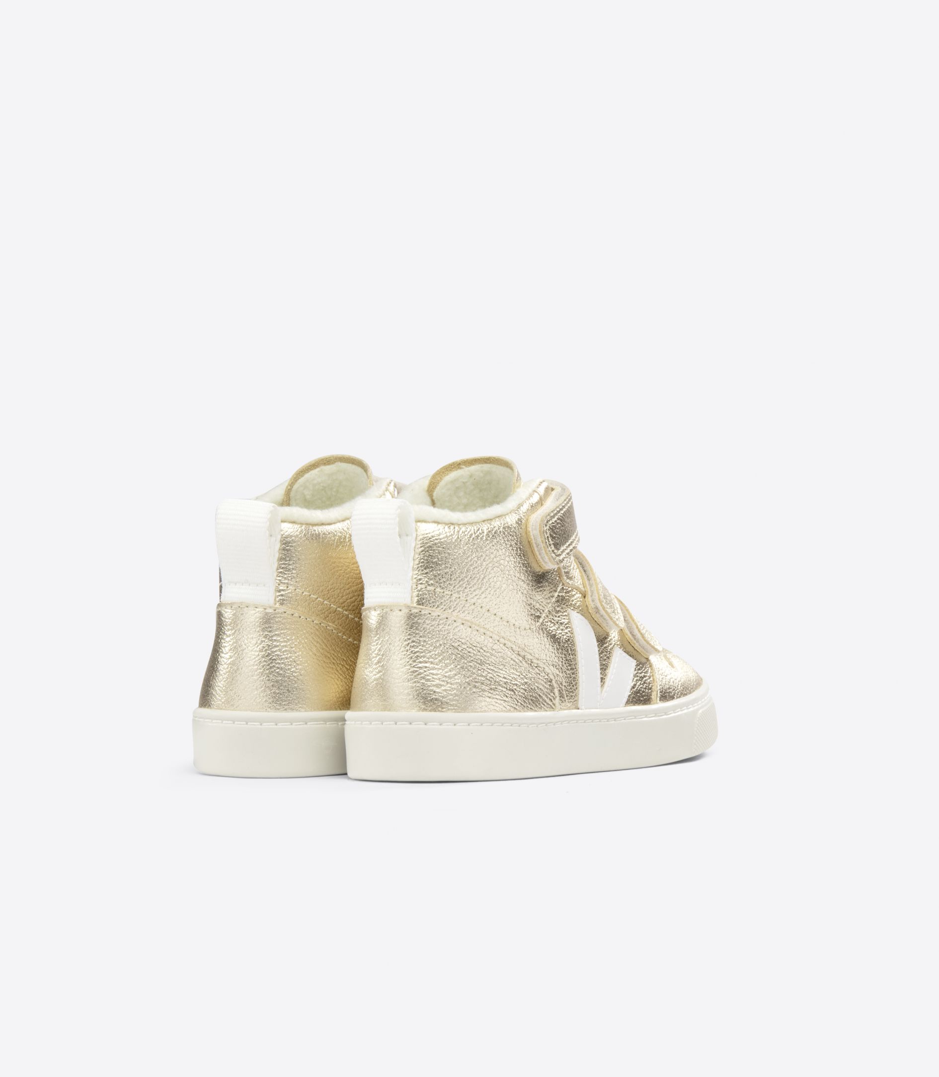 VEJA V-10 MID FURED LEATHER PLATINE | VJ24891