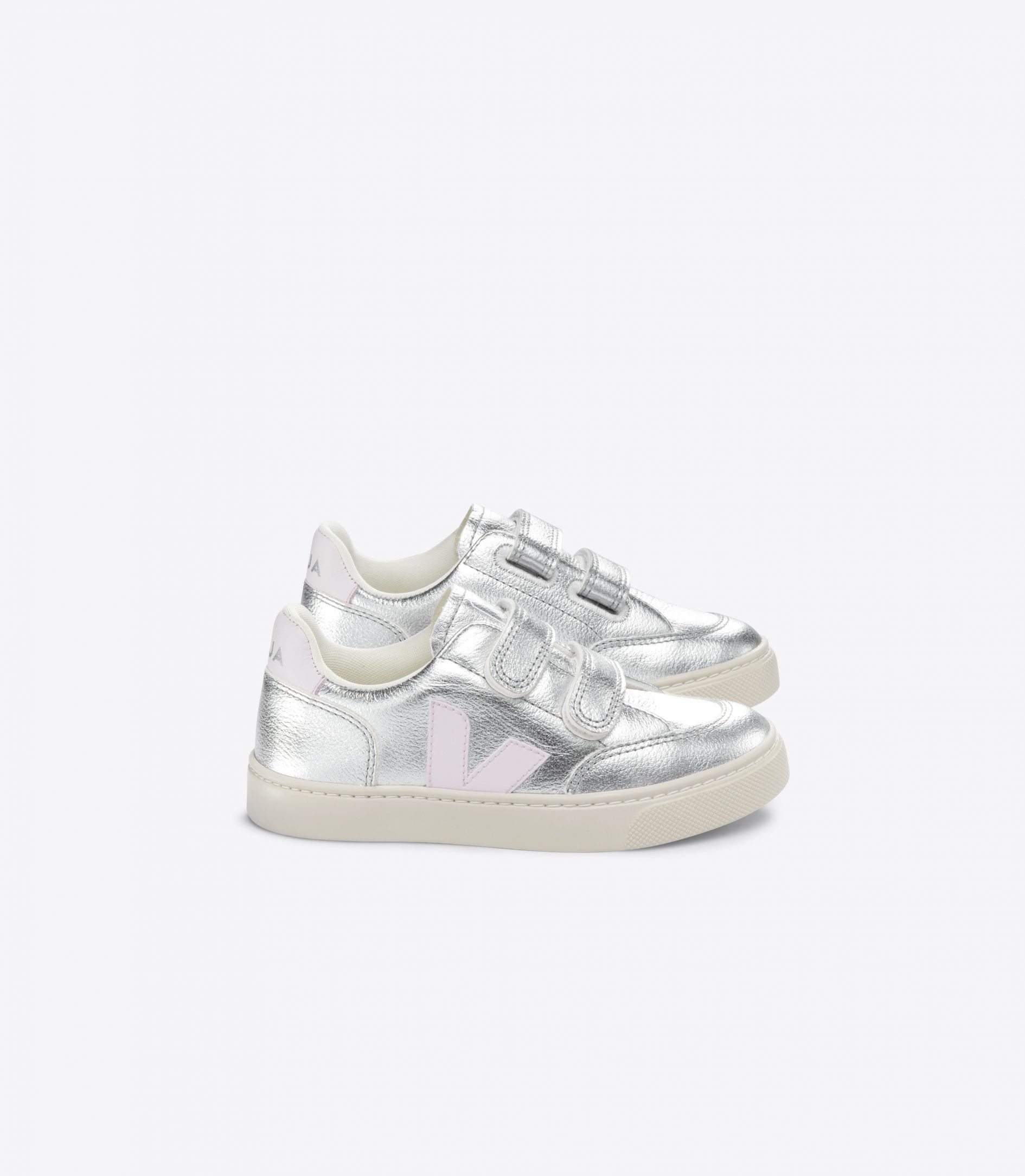 VEJA V-12 LEATHER SILVER LASSI | VJ24861