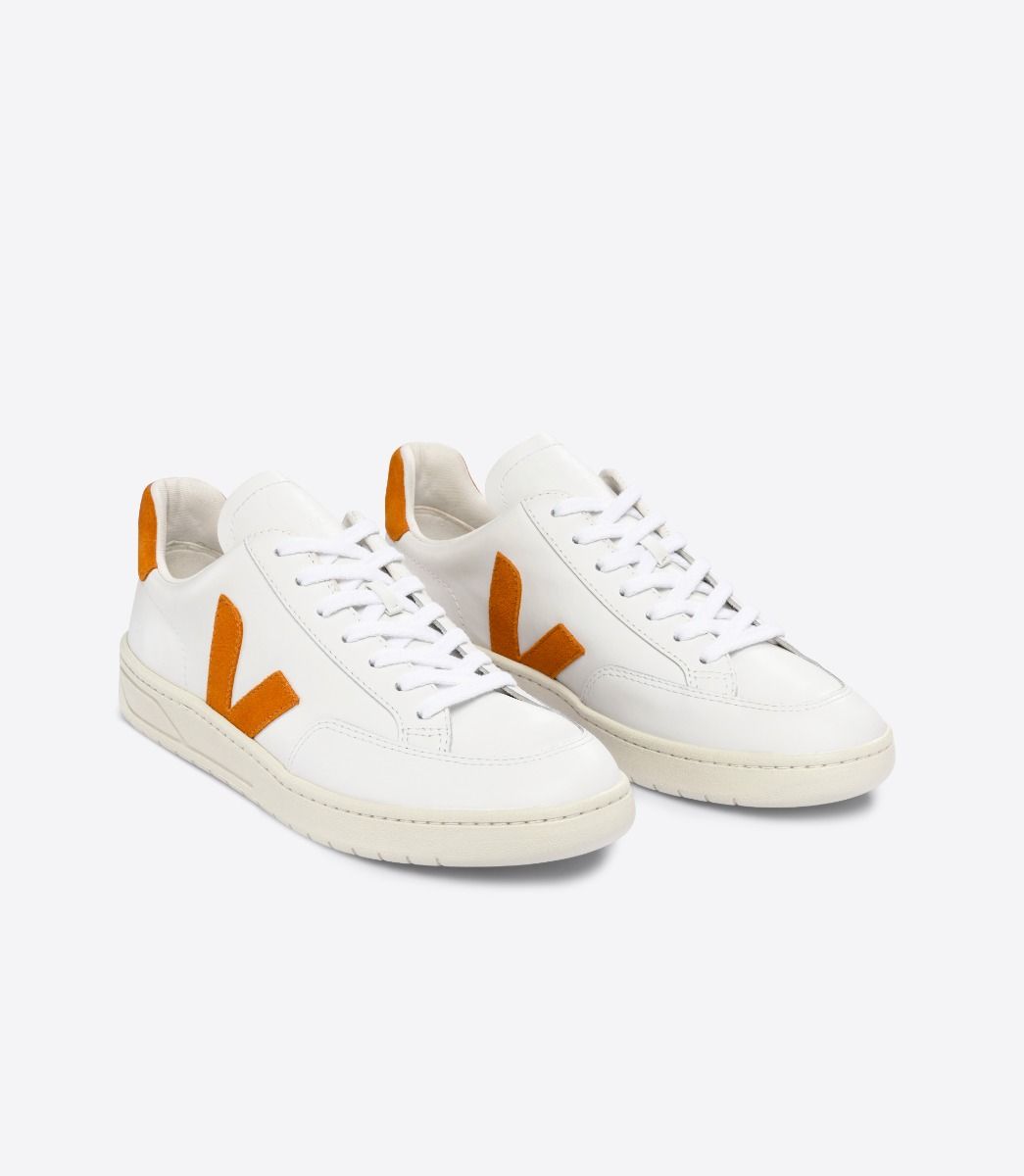 VEJA V-12 LEATHER WHITE PUMPKIN | VJ24587