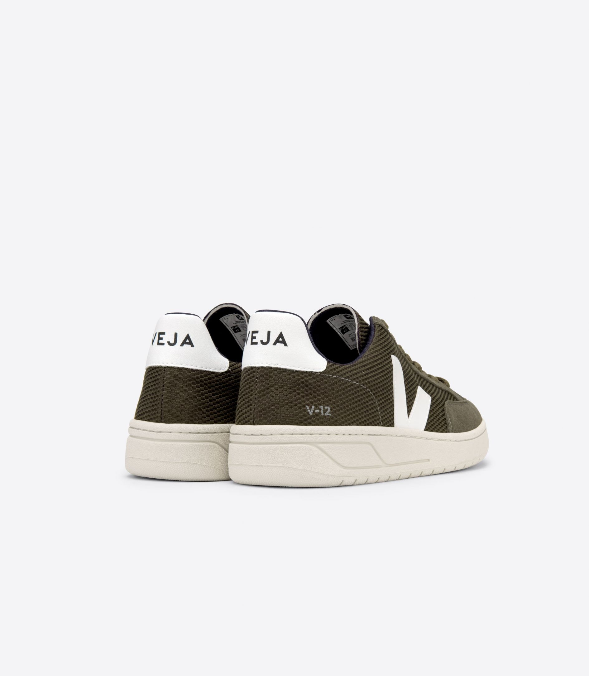 VEJA V-12 VEGAN B-MESH OLIVE WHITE | VJ24580