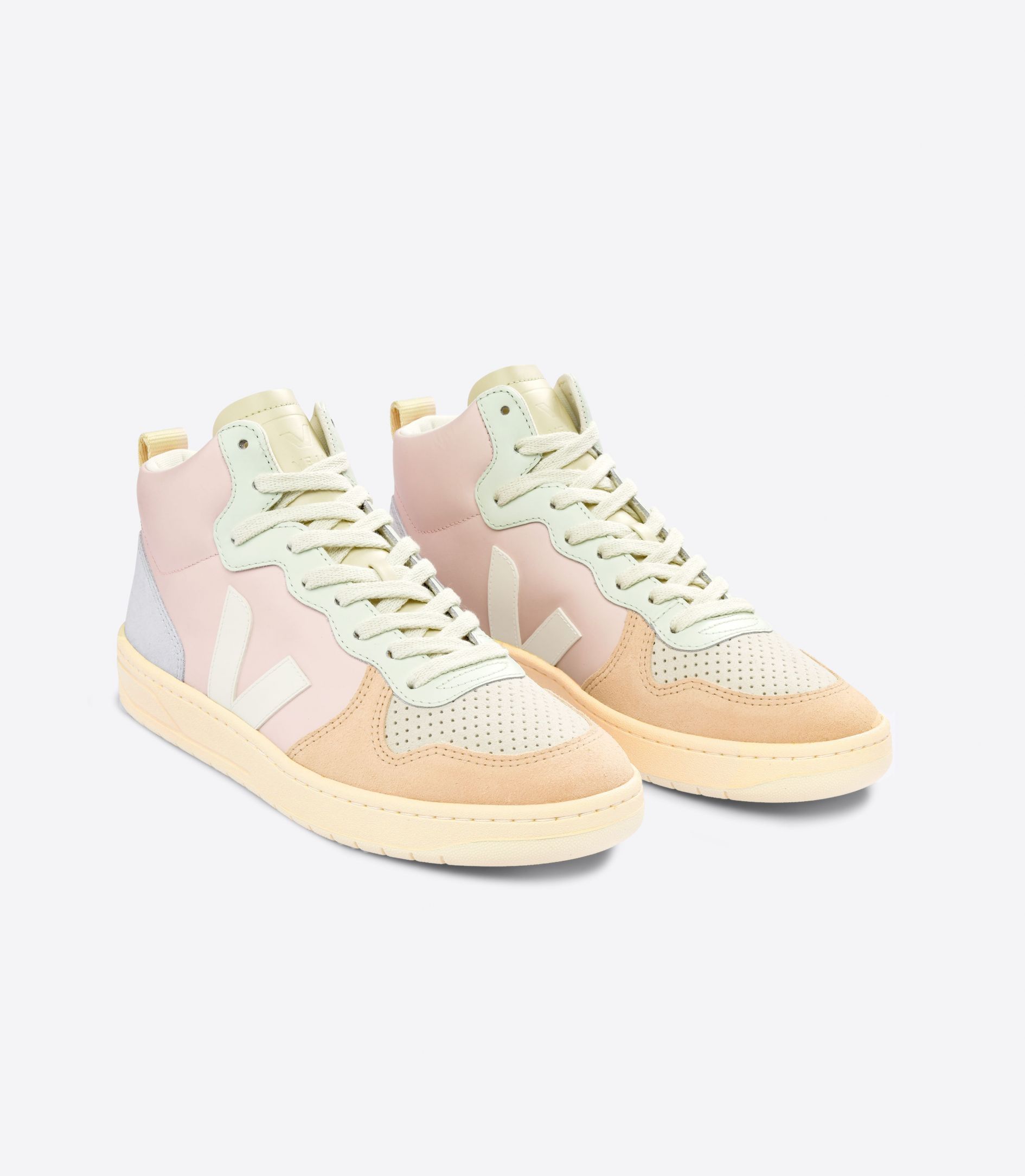 VEJA V-15 LEATHER PETALE WHITE MULTICO | VJ24631