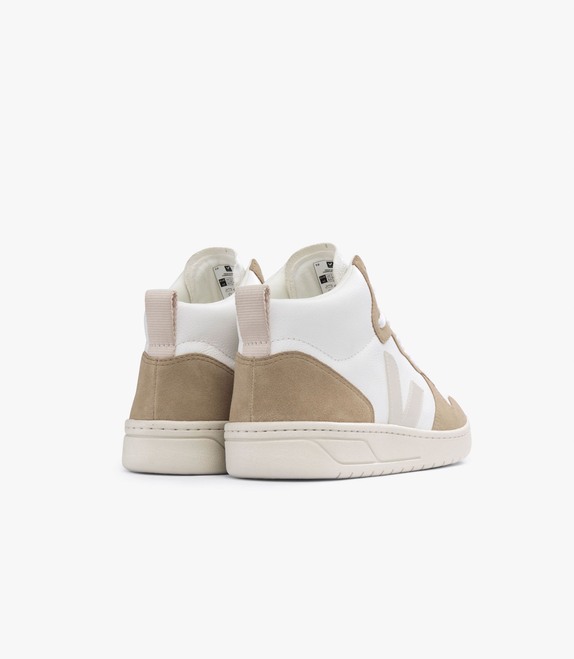 VEJA V-15 LEATHER WHITE PIERRE SAHARA | VJ24638