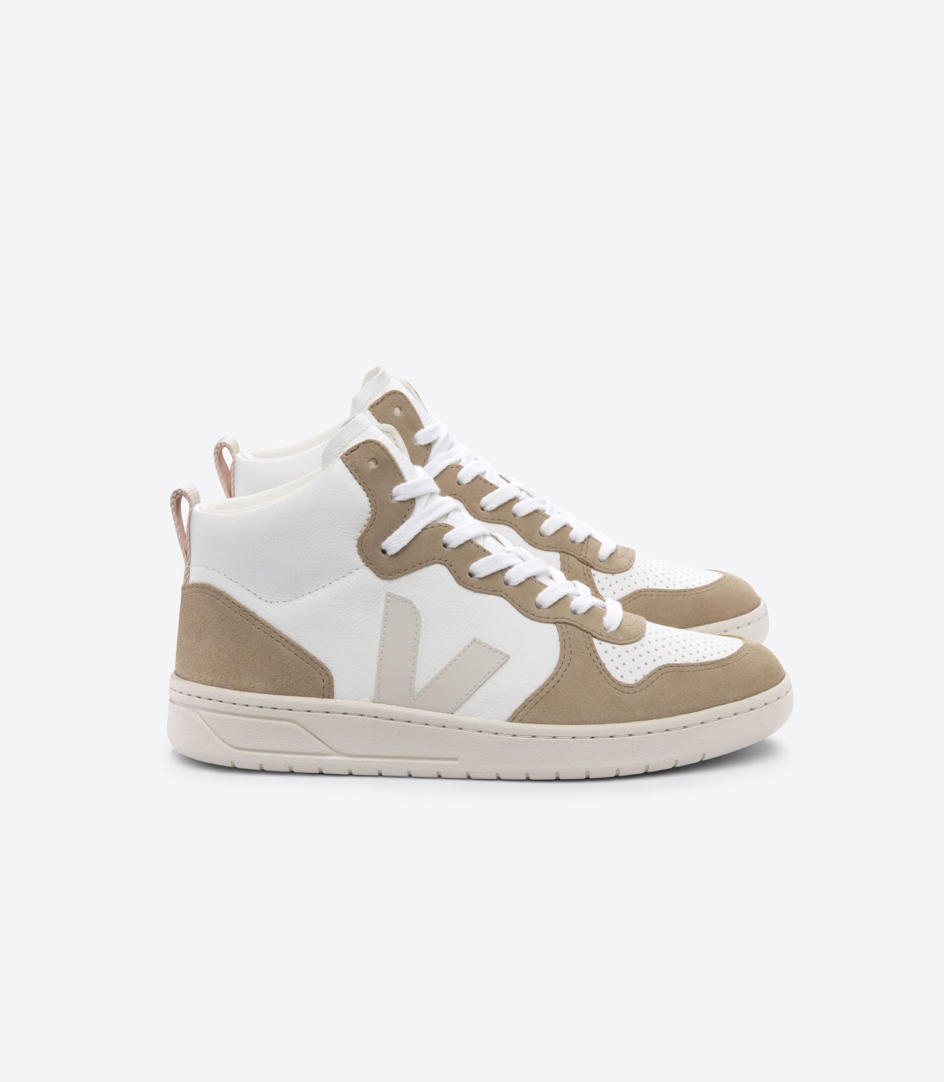 VEJA V-15 LEATHER WHITE PIERRE SAHARA | VJ24638