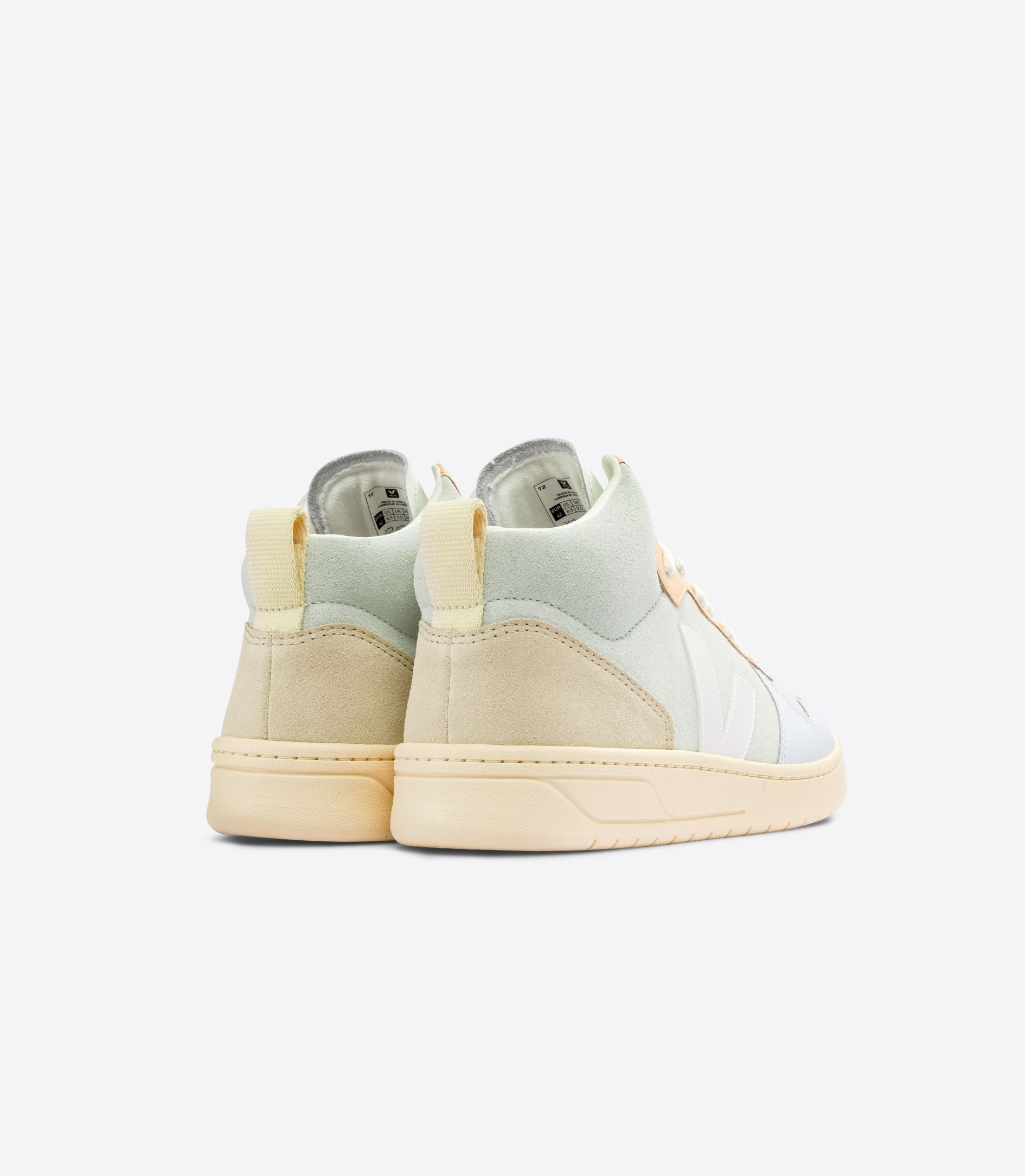 VEJA V-15 SUEDE JADE WHITE MULTICO | VJ24633