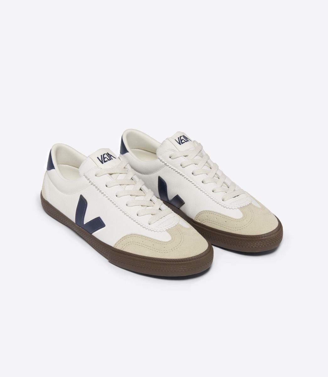 VEJA VOLLEY LEATHER WHITE NAUTICO BARK | VJ24181